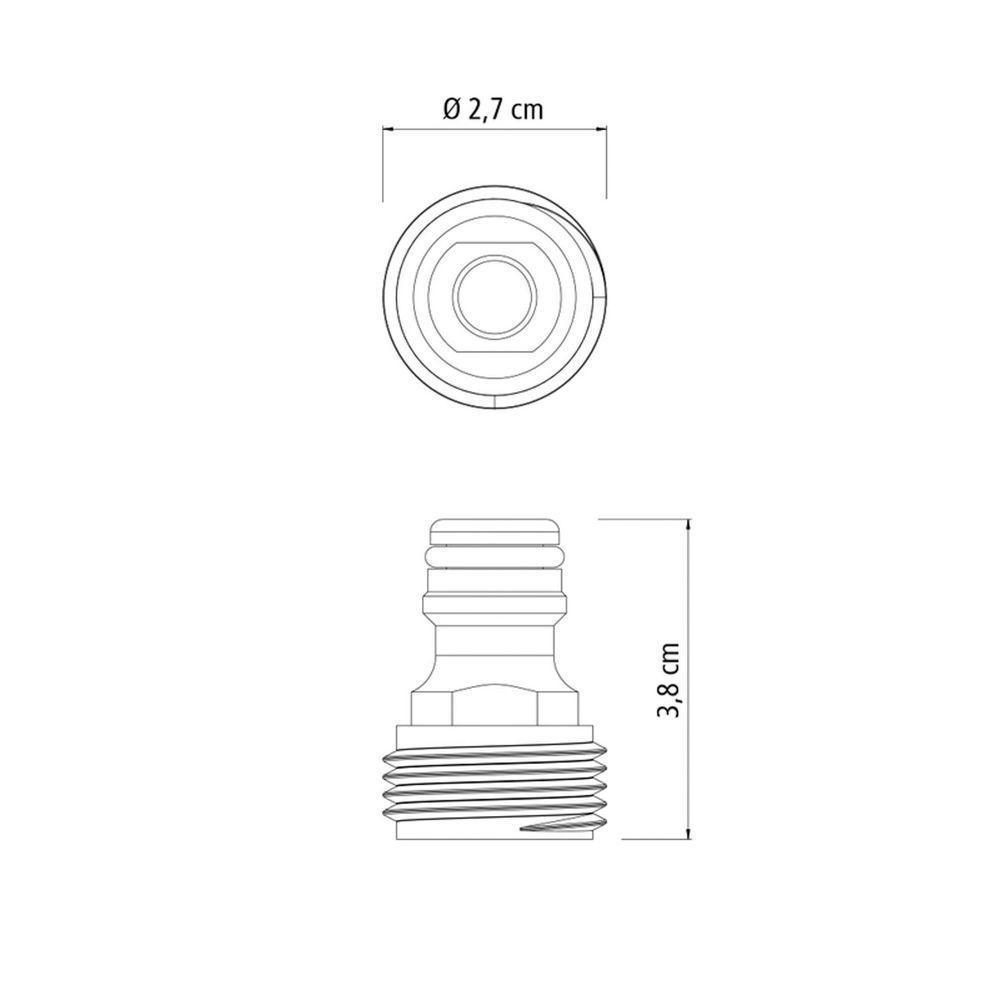 Adaptador Macho Tramontina Com Rosca Externa 3/4" Em Plástico Laranja Para Jardim Tramontina - 2