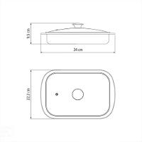 Assadeira Tramontina Cosmos Retangular Em Aço Inox Com Tampa De Vidro 34 Cm 2,2 L Tramontina - 3