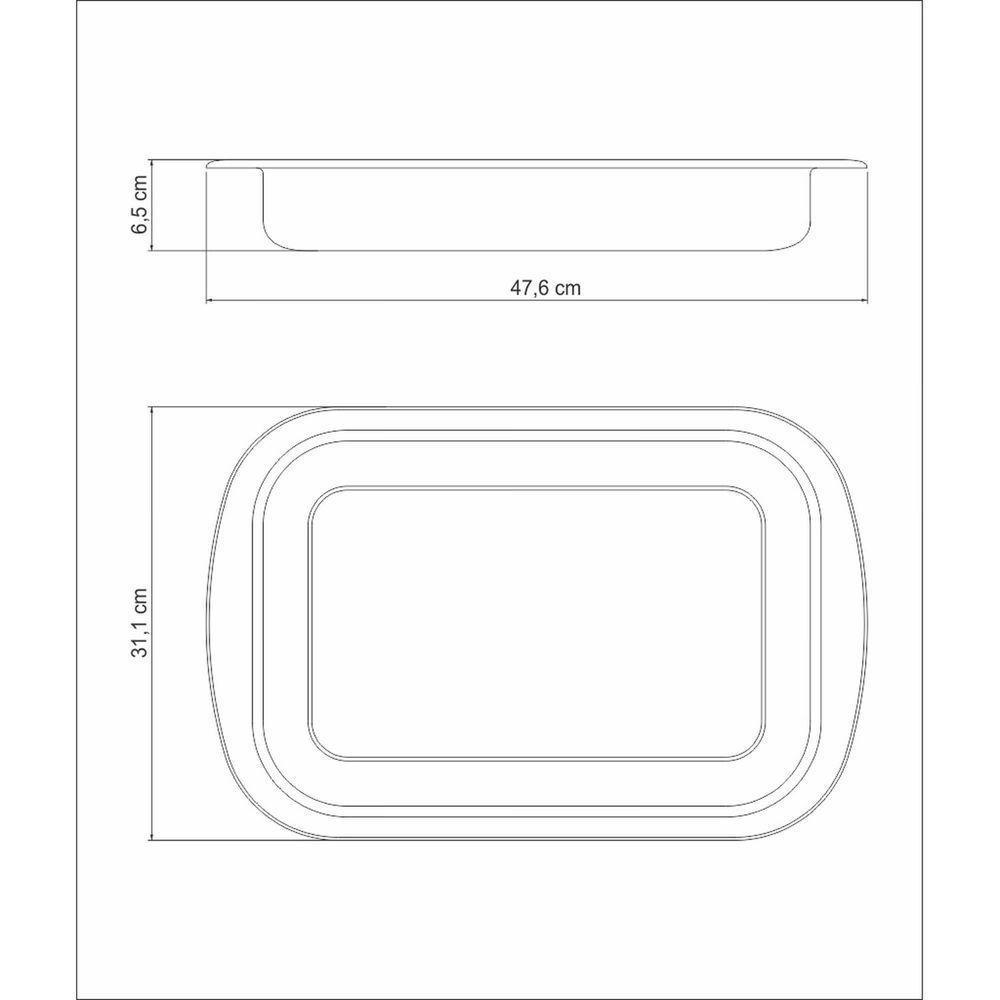 Assadeira Tramontina Cosmos Retangular Em Aço Inox 48 Cm 5,8 L Tramontina - 9