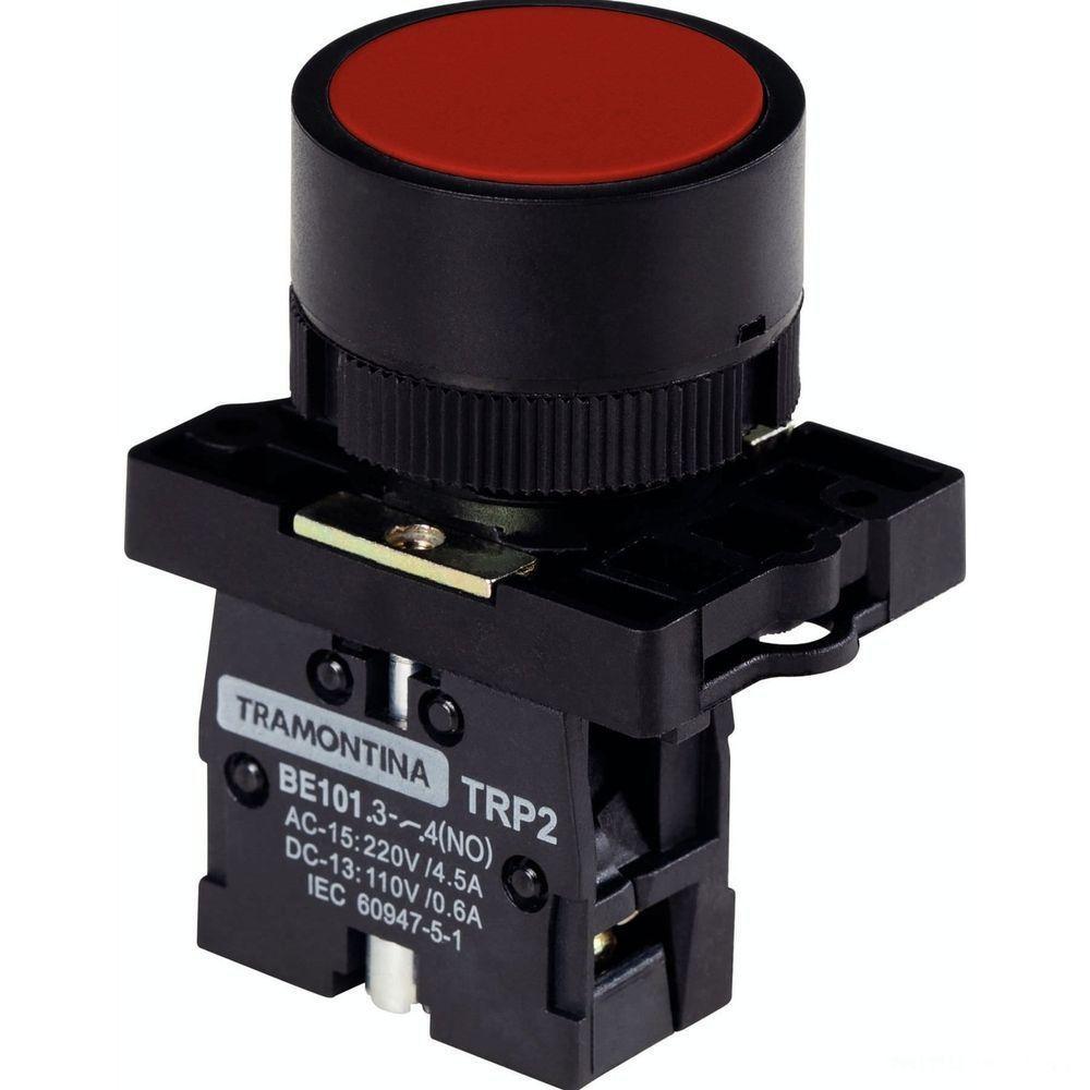 Botão De Impulso Tramontina Trp2-ea41 1na Vermelho Com Base De Plástico Tramontina - 1