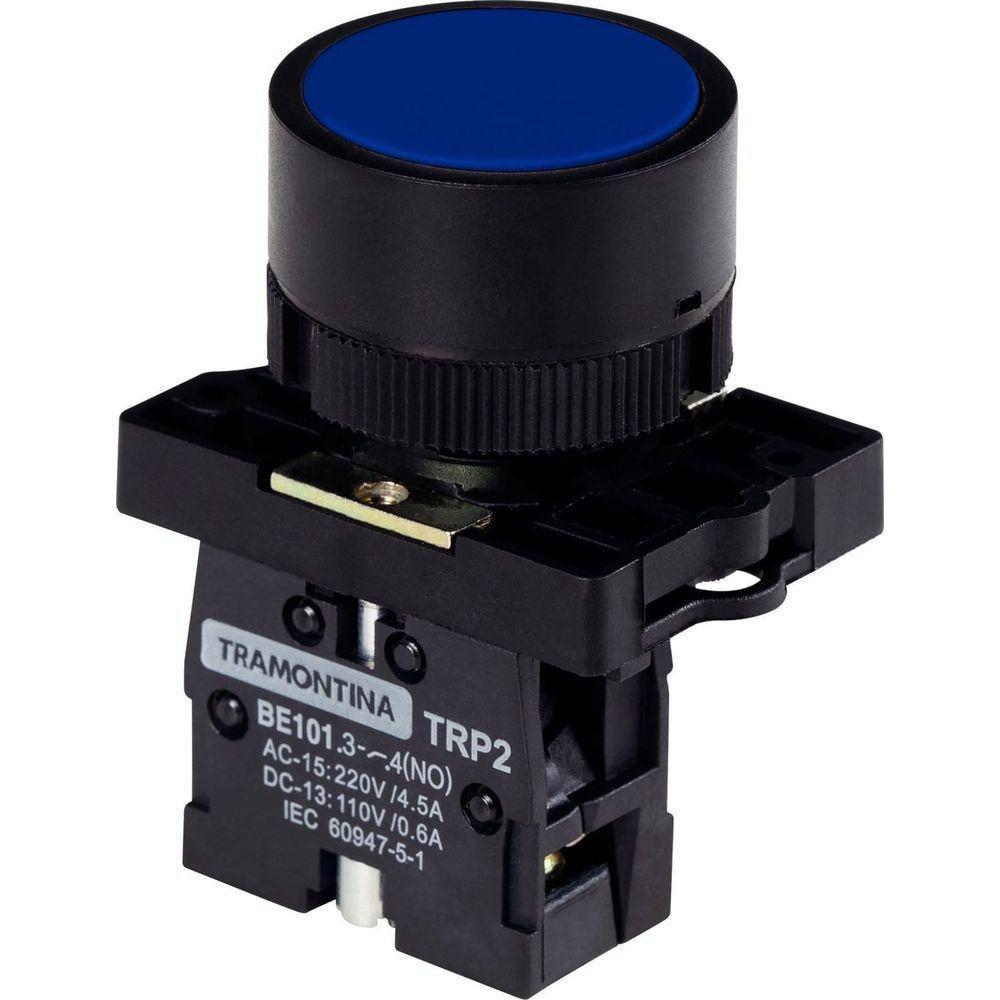 Botão De Impulso Tramontina Trp2-ea61 1na Azul Com Base De Plástico Tramontina - 1