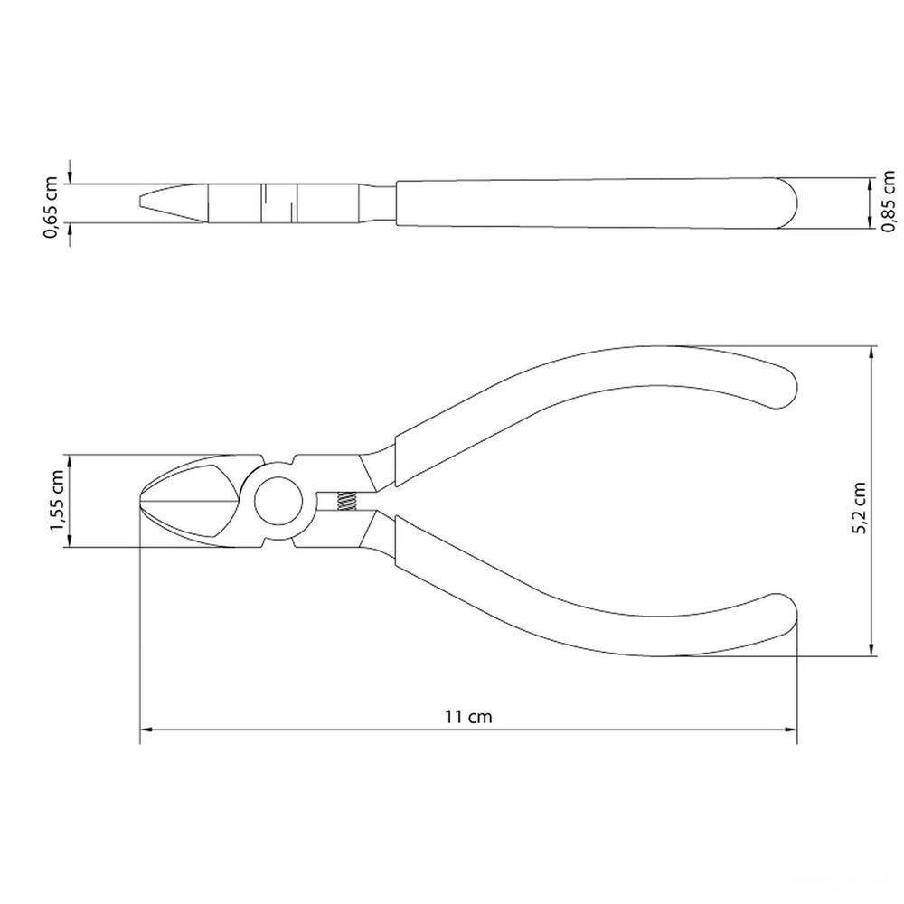 Alicate Com Corte Diagonal 4" Tramontina Basic Aço Especial Com Empunhadura Em Pvc Azul Tramontina - 2