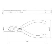 Alicate Com Corte Diagonal 4" Tramontina Basic Aço Especial Com Empunhadura Em Pvc Azul Tramontina - 2