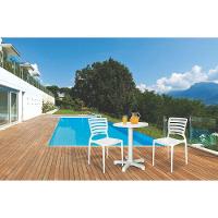 Cadeira Sfia Branca Sem Braços Encosto Vazado Horizontal Em Polipropileno E Fibra De Vid - 2