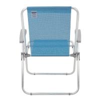 Cadeira De Praia Tramontina Creta Master Em Alumínio Com Assento Azul Tramontina
