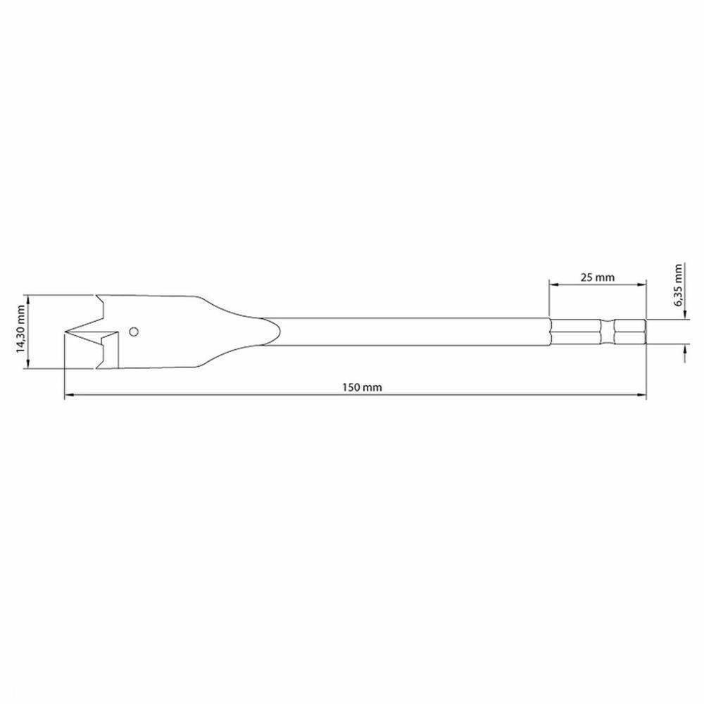 Broca Para Madeira Com Ponta Chata 9/16" 150 Mm Tramontina Em Aço Especial Tramontina - 3