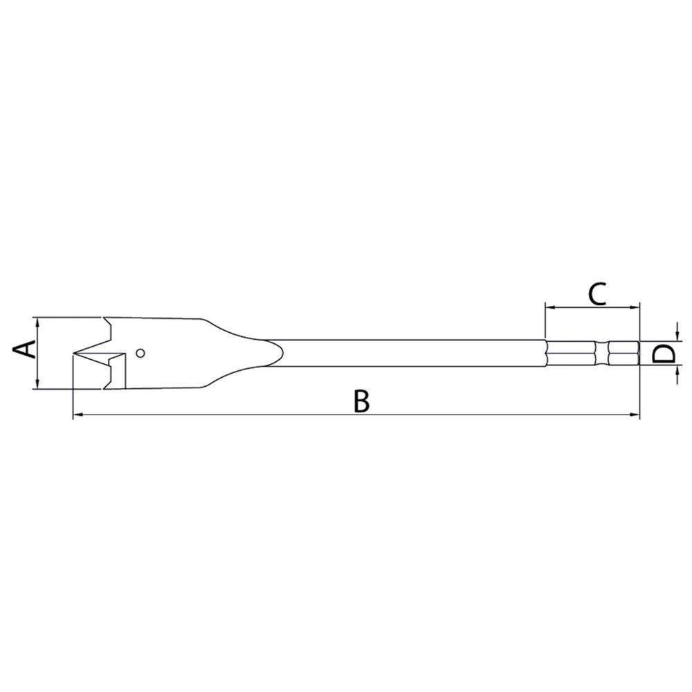 Broca Para Madeira Ponta Chata 13/16" - 150 Mm Tramontina - 3