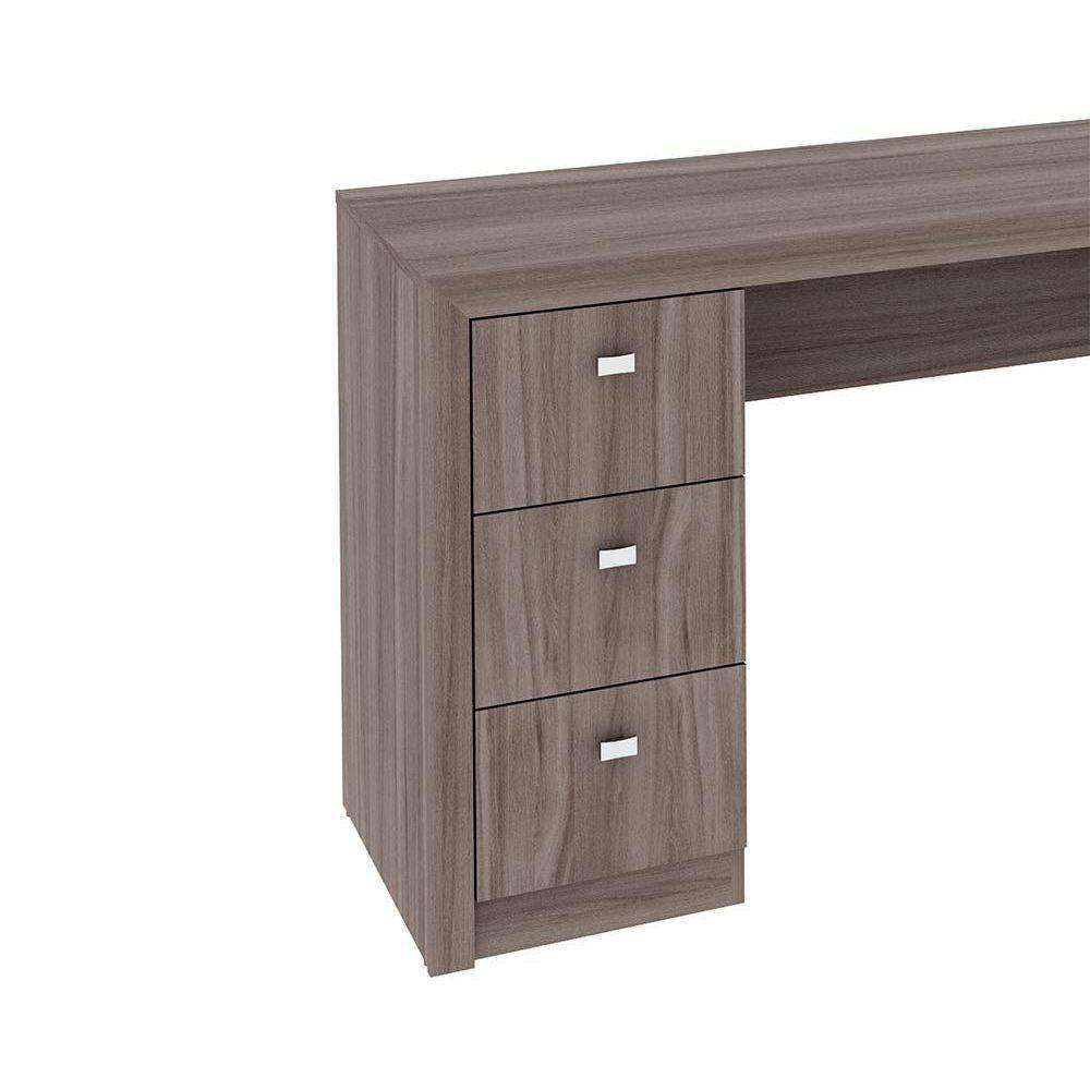 Mesa de Computador ME4102 c/ 3 Gavetas Amêndoa - Tecno Mobili - 8
