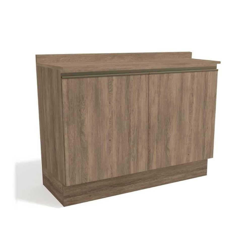 Balcão de Cozinha Maxxi G745 2 Portas c/ Tampo Nogal/Nogal - Kappesberg - 1