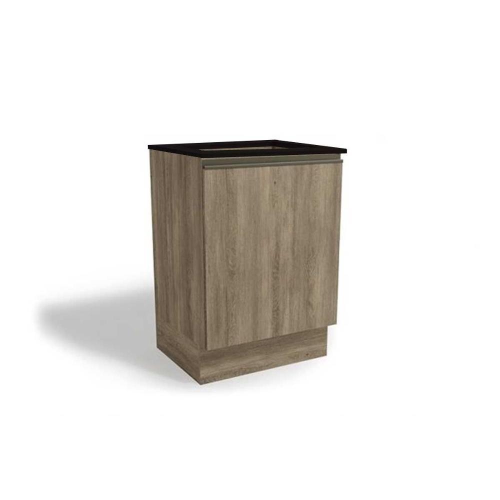 Balcão de Cozinha Maxxi G742 p/ Cooktop 60cm Nogal/Preto - Kappesberg - 1