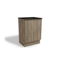 Balcão de Cozinha Maxxi G742 p/ Cooktop 60cm Nogal/Preto - Kappesberg - 1