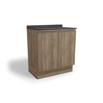 Balcão De Cozinha Maxxi G744 2 Portas C/ Tampo Nogal/cinzel - Kappesberg
