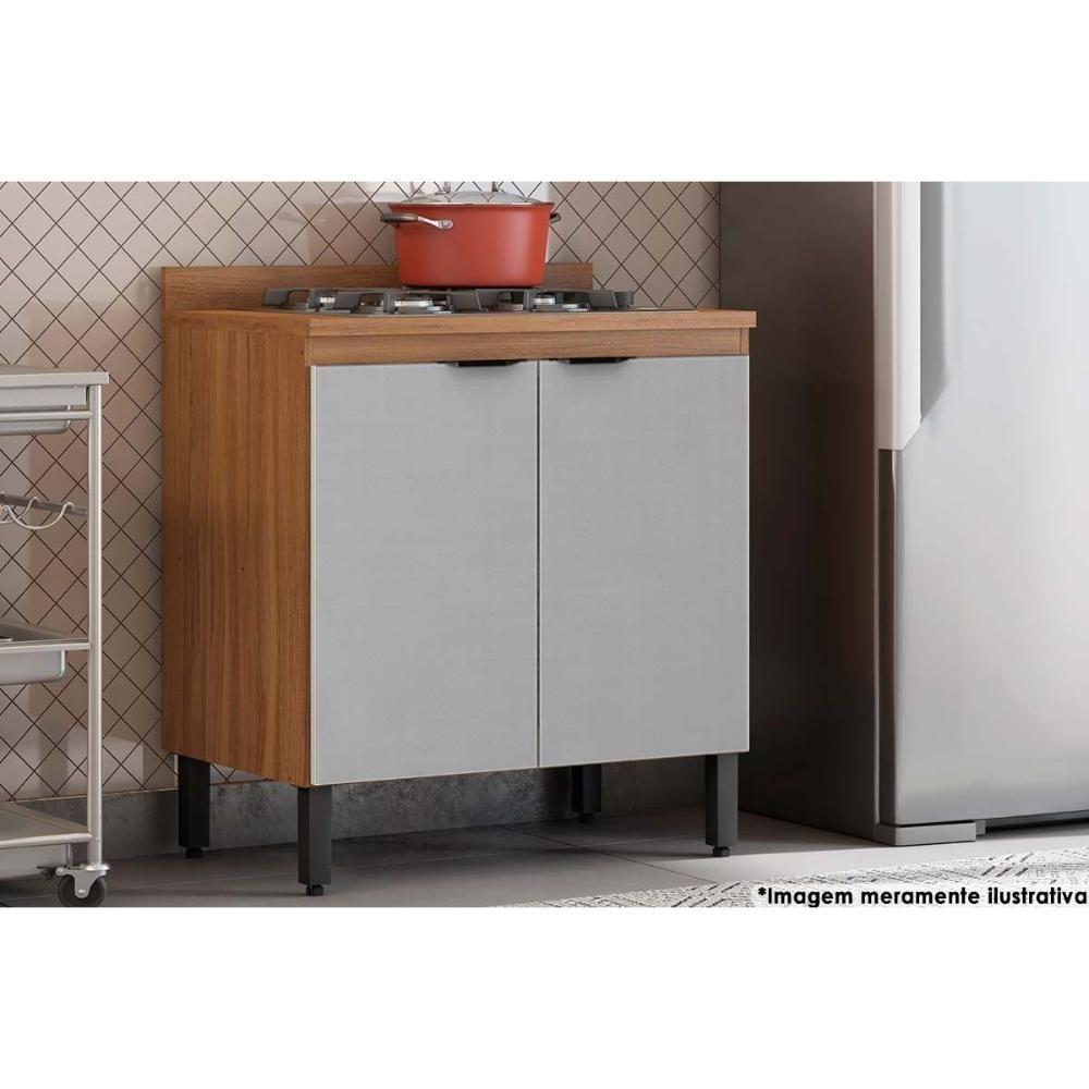 Balcão de Cozinha Firenze 2 Portas 80cm Amendola/Nude Prime TX - Demóbile - 1