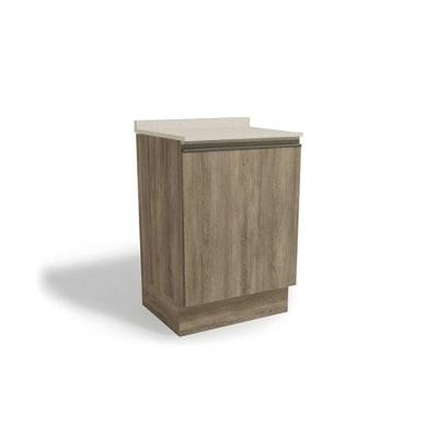 Balcão De Cozinha Maxxi G742 1 Porta C/ Tampo Nogal/orion - Kappesberg