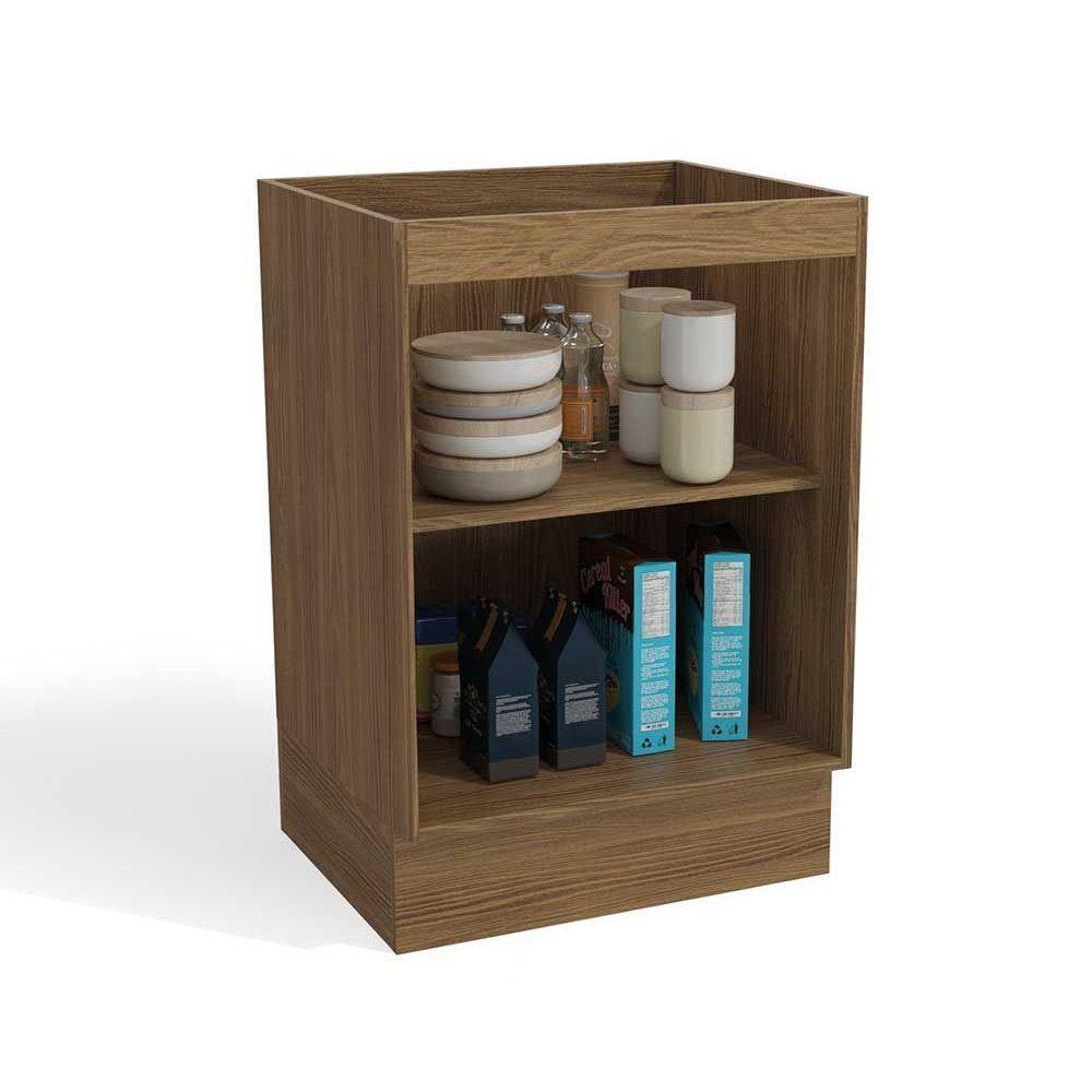 Balcão de Cozinha Modulado Botanic M629 1 Porta 60cm Nogueira/Verde Oliva - Kappesberg - 5