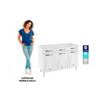 Balcão de Cozinha Modulado Star New 3 Portas e 3 Gavetas 120cm Branco - Telasul