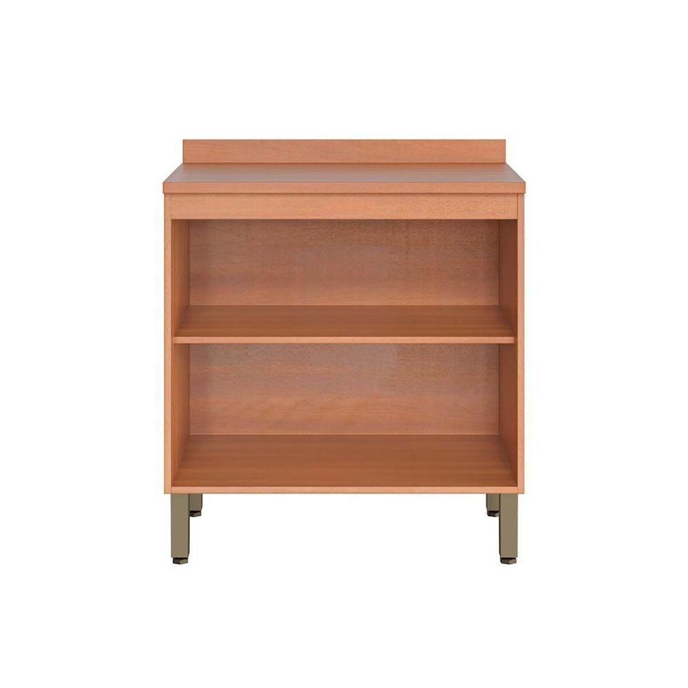 Balcão de Cozinha Modulado Macadâmia c/ Tampo e 2 Portas 80cm Freijo/Branco - Telasul - 4