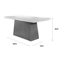 Mesa para Cozinha Luna + Tampo Madeirado Vidro Reto 180x90cm Grafite/Imbuia - Rufato - 9