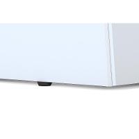 Mesa para Cozinha Italia + Tampo Madeirado Vidro 170x90cm Freijó/Off White - DJ Móveis - 31