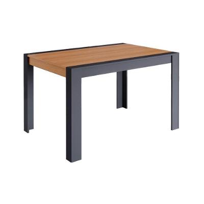 Mesa Para Cozinha Grace + Tampo Madeirado 130x90cm Cinza-nature - Cimol