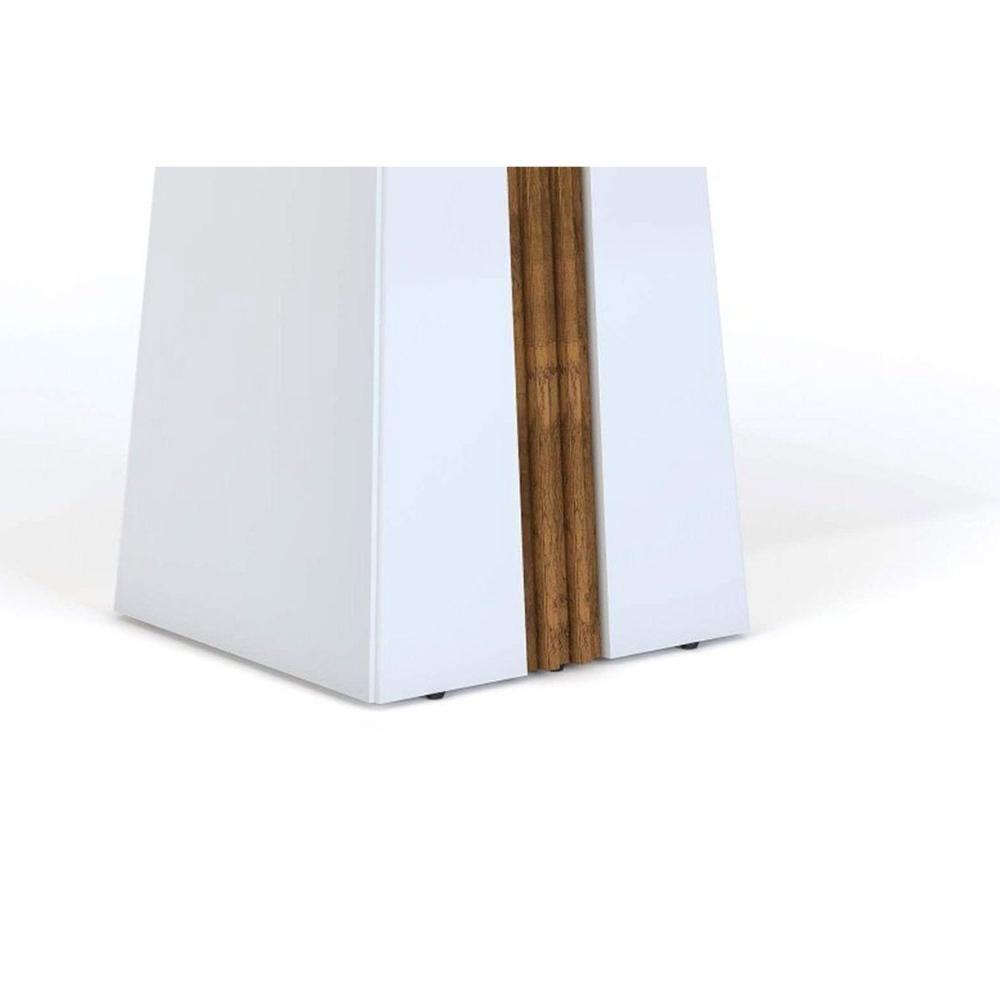 Mesa para Cozinha Italia + Tampo Madeirado Vidro 120x90cm Cinza Urbano/Freijo/Cinza Urbano - DJ Móveis - 8