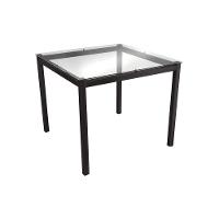 Mesa para Cozinha Reno M002 + Tampo Vidro 90X90cm Polipropileno Preto - Kappesberg - 1