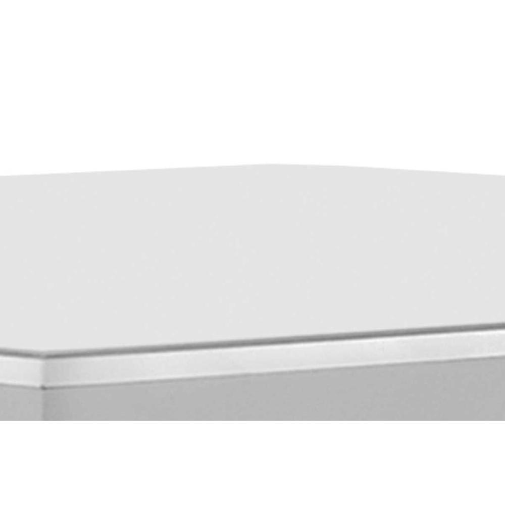 Mesa para Cozinha Luna + Tampo Madeirado Vidro Reto 90x90cm Imbuia/Off White - Rufato - 7