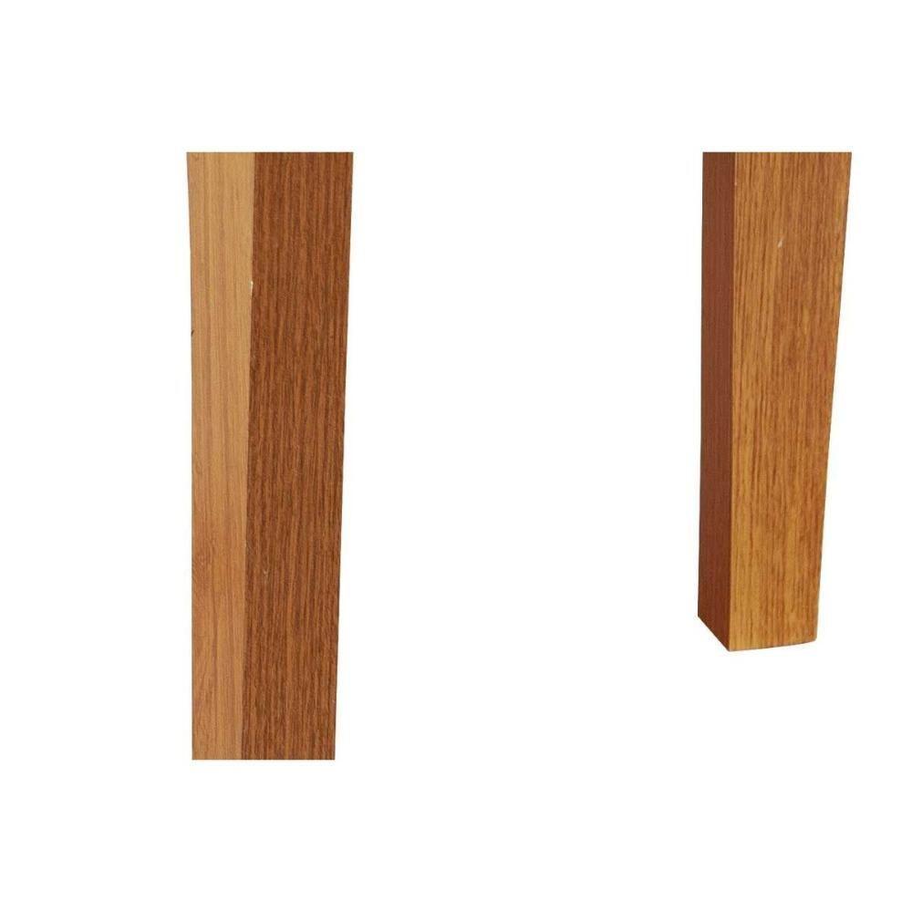 Mesa para Cozinha Londrina + Tampo Madeirado Vidro Reto 120x80cm Imbuia/Off White - Rufato - 6