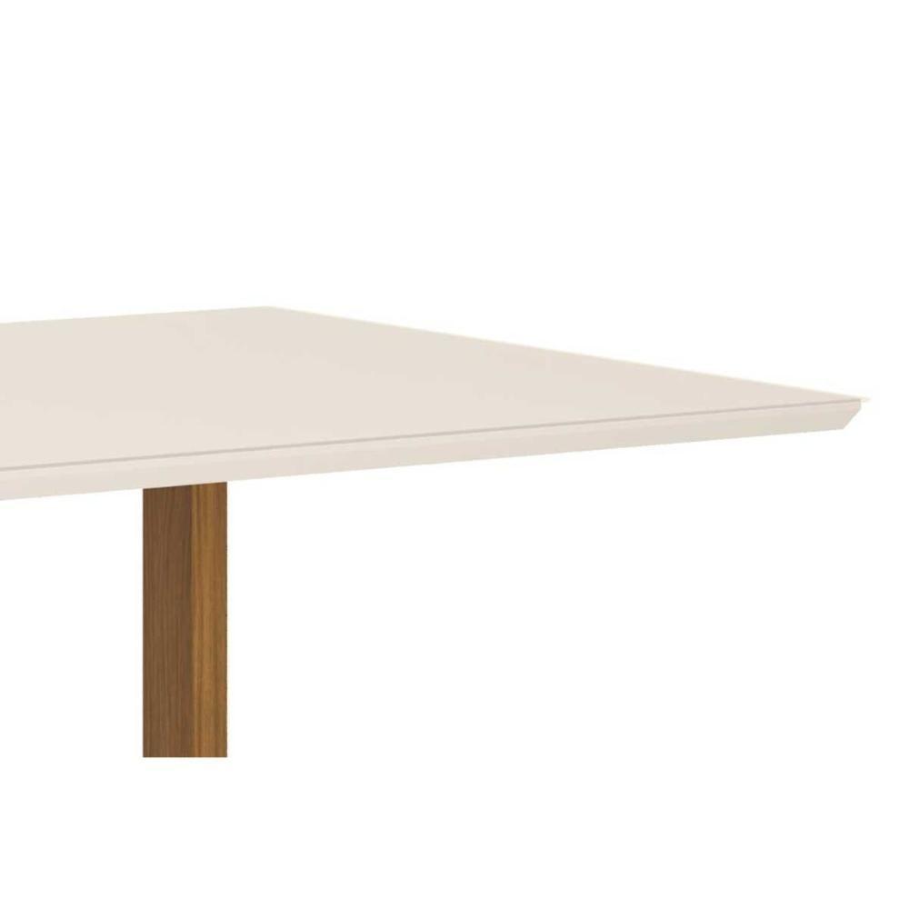 Mesa de Sala Jantar Natalí SC70 + Tampo Madeirado Vidro Reto 160x90cm Nature/Off White - Henn - 9