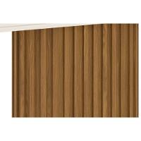 Mesa de Sala Jantar Solana SC68 + Tampo Madeirado Vidro Curvo 160x90cm Nature/Off White - Henn - 10