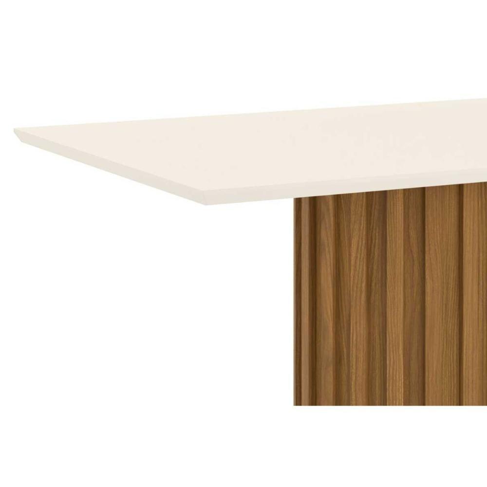 Mesa de Sala Jantar Solana SC69 + Tampo Madeirado Reto 160x90cm Nature/Off White - Henn - 6