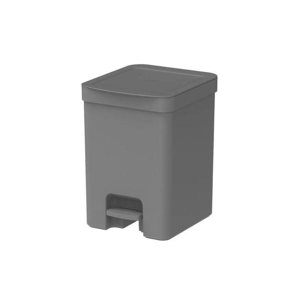 Lixeira Com Pedal Trium 12 L Chumbo - 1