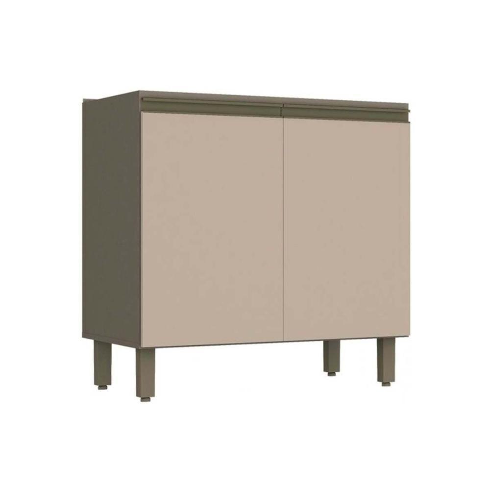 Balcão de Cozinha Connect 2 Portas s/ Tampo 80cm Duna/Cristal - Henn - 1