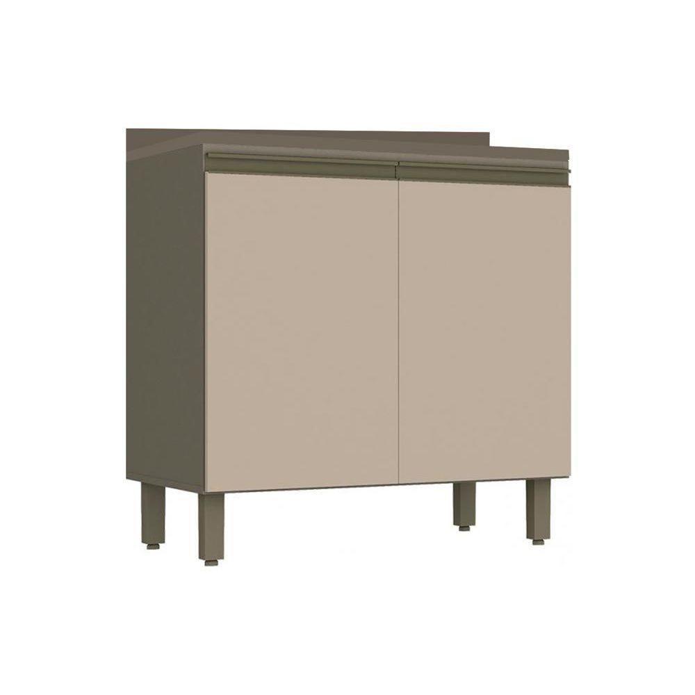 Balcão de Cozinha Modulado  Connect 2 Portas c/ Tampo Duna/Cristal - Henn - 1