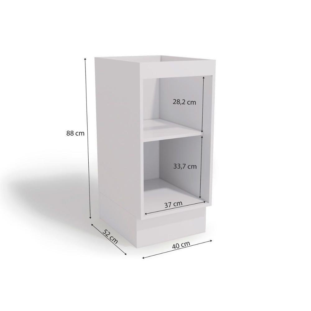 Balcão de Cozinha Maxxi G741 c/ 1 Porta s/ Tampo 40cm Nogal - Kappesberg - 2