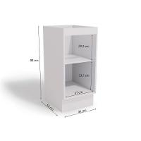 Balcão de Cozinha Maxxi G741 c/ 1 Porta s/ Tampo 40cm Nogal - Kappesberg