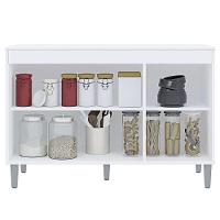 Balcão Gabinete De Pia Sem Tampo 120Cm 3 Portas Manu Branco - 3