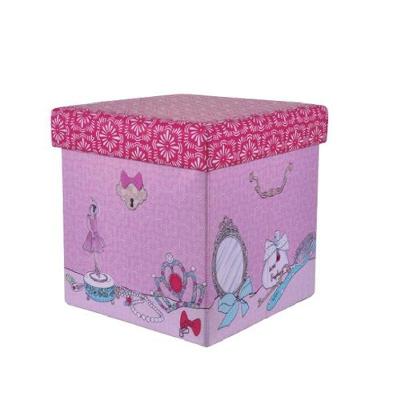 Puff Baú Mini Com Tampa 30X30 Bene Casa Bailarina