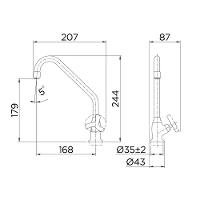 Torneira Para Cozinha De Mesa Docolprimor - Docol - 3