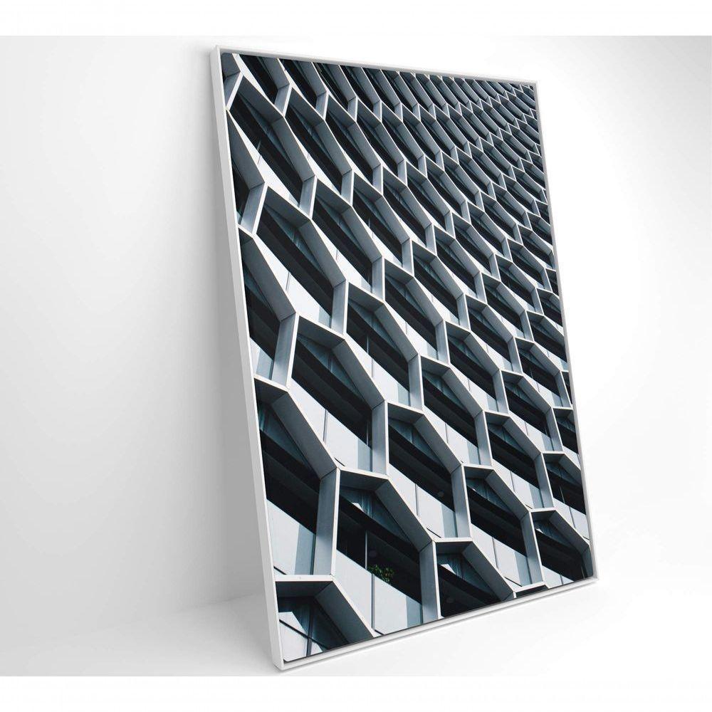 Quadro Arquitetura Hexágonos 80x120 Cm Tecido Canvas - 5