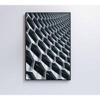 Quadro Arquitetura Hexágonos 80x120 Cm Tecido Canvas - 3