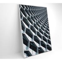 Quadro Arquitetura Hexágonos 80x120 Cm Tecido Canvas - 5
