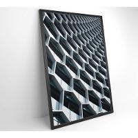 Quadro Arquitetura Hexágonos 80x120 Cm Tecido Canvas - 6