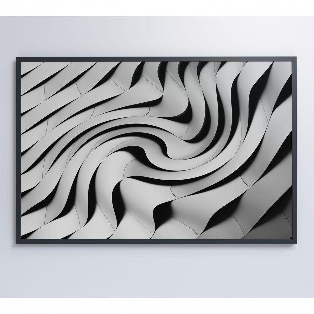 Quadro Arquitetura Ondulações 90x60 Cm Tecido Canvas - 4