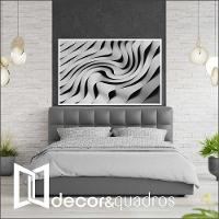 Quadro Arquitetura Ondulações 90x60 Cm Tecido Canvas - 1