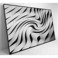 Quadro Arquitetura Ondulações 90x60 Cm Tecido Canvas - 5