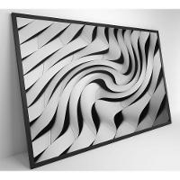 Quadro Arquitetura Ondulações 90x60 Cm Tecido Canvas - 7