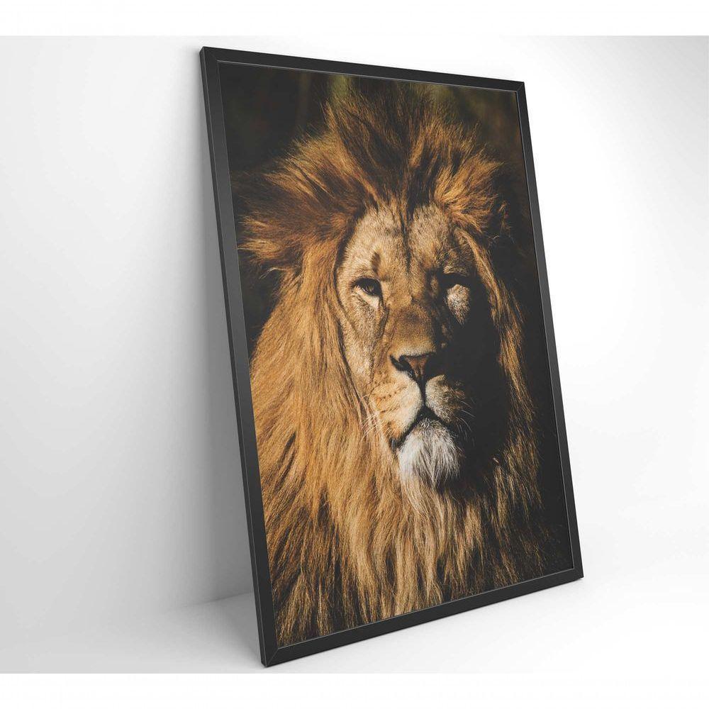 Quadro Leão 80x120 Cm Tecido Canvas - 4