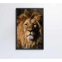 Quadro Leão 80x120 Cm Tecido Canvas - 9