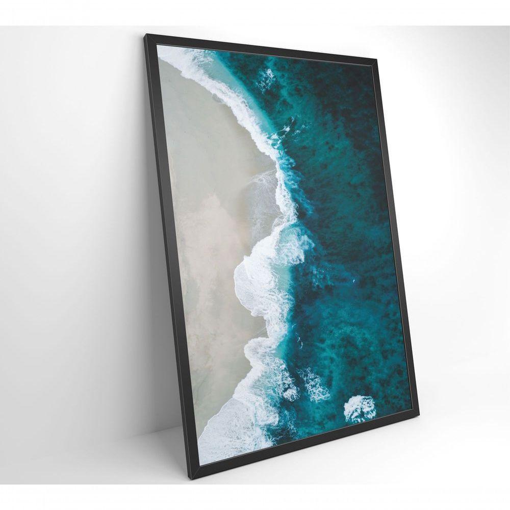 Quadro Mar Azul 60x90 Cm Vidro Impresso - 7